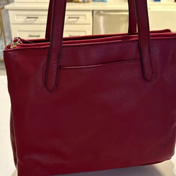 Liz Claiborne Red Shoulder Bag with Tassels - Picture 8 of 8